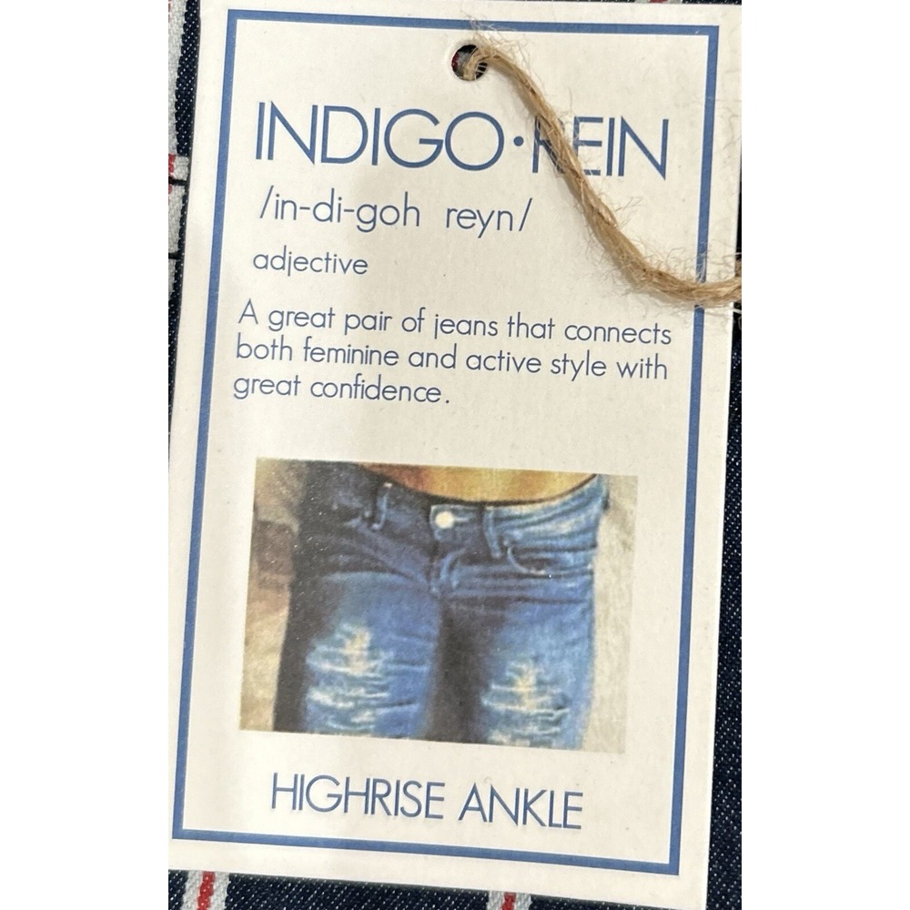 INDIGO REIN Junior's Jeans Size 3 Pockets Ankle Length High Rise Striped NWT - Picture 9 of 10